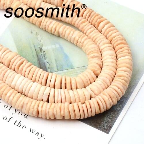 7~10mm Gradient size shell beads Spacer small Beads for Jewelry Making Flat Round DIY Women Bracelet Decoration Gift Accessorie