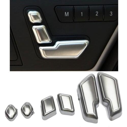 Chrome Seat Adjust Button Switch Coverfor for Mercedes for Benz E- EW212 w218 CLS X166 GL Class Door Adjustment Button Styling