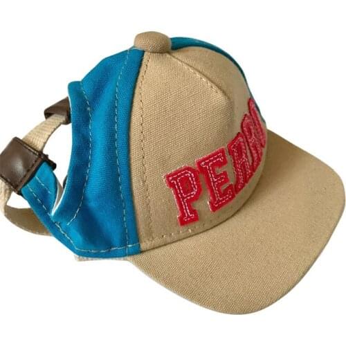 Pet Dog Cap Small Pet Summer Canvas Cap Dog Baseball Visor Hat Puppy Outdoor Sunbonnet Cap Dog Accessories for Small Dogs Muts