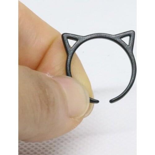 Wholesale 10pc/lot Cute Cat Head Frame Ring Adjustable Size For Men Women Girls Anillos Mujer