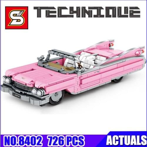 SEMBO BLOCK 726pcs Pull Back Building Blocks Mechanical Sports Vehicle Constructor Simulation Racing Bricks Model Toys for Kids