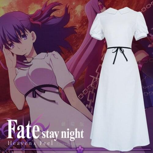 Anime Cosplay Costume Fate/Stay Night Matou Sakura Uniform Dress Cos Halloween Full Set