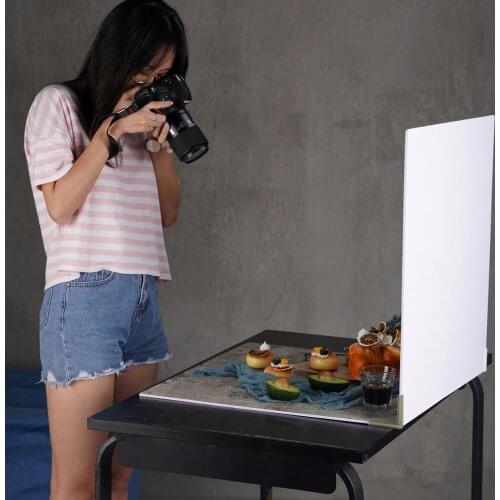 [Buy 3 Free 1] 60x60cm Double-Sided Photography Backdrop Hard Background Board Wooden Cement 3D Texture Photography Background