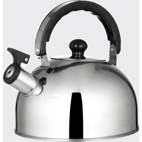 Outdoor Camping Tea Kettle 2.5L Stainless Steel Lightweight Whistling Tea Kettle Fast Boil Teakettle Camping Teapot