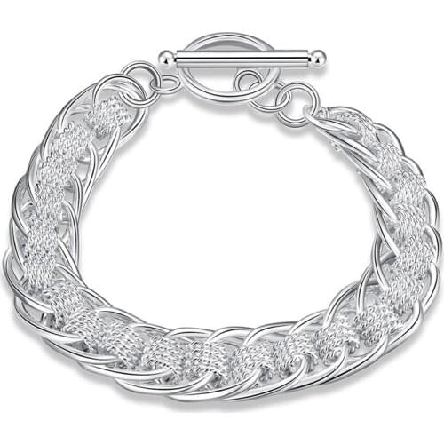 Hot fashion Silver color TO circle bracelet Street style personality cool unisex jewelry good quality H059