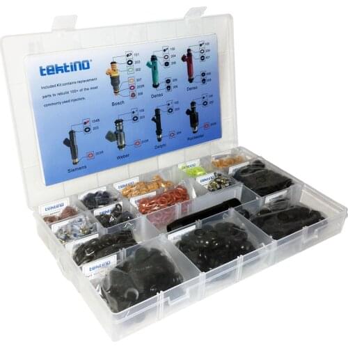 Fuel Injector Service kit Universal Type Injector Rebuild Repair Spare Parts micro filter O-ring seals caps + Removal Tool