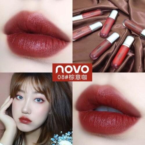 Novo ice cream velvet matte lip tint 8 colors nude makeup lip tattoo waterproof long lasting moisture liquid lipstick BN117