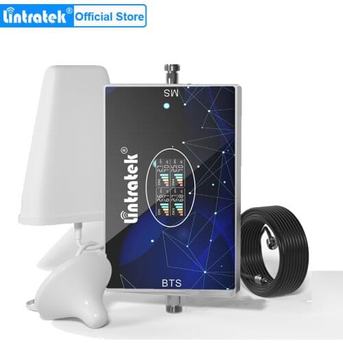 Lintratek NEW 70dB signal repeater four band B20 B8 B3 B1 GSM 900 1800 2100 mhz LTE 800Mhz 2g 3g 4g cellular amplifier booster