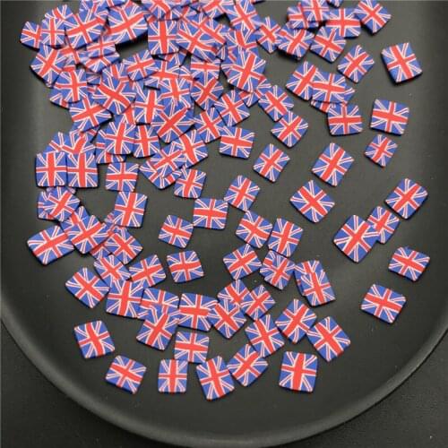 60g British Flag Polymerclay,Soft Clay Sprinkles For Kids Diy/Scrapbook Decoration/Craft Filler/Craft Diy Making/Nail Arts