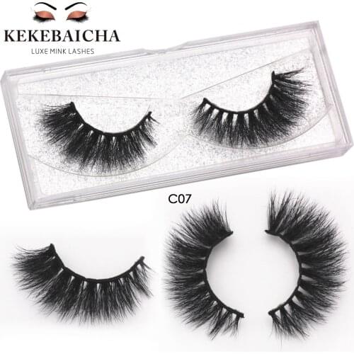 KEKEBAICHA Mink Eyelashes Makeup Lashes Full Strip Lashes Handmade Winged False Eyelashes Thick Eyelashes Cruelty-Free Mink Hair