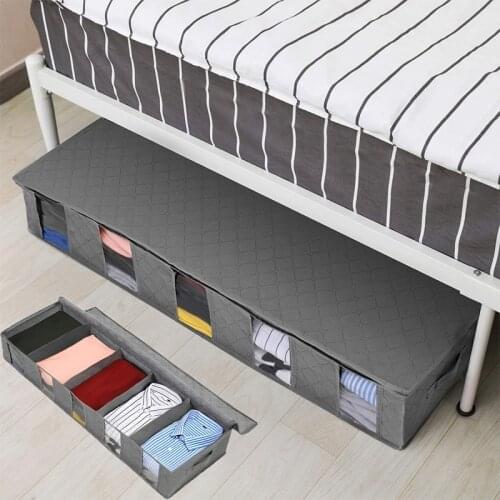 Storage Bag Quilt Blanket Clothes NonWoven Under Bed Storage Bin Box Divider Folding Closet Organizer Clothing Container NonWove