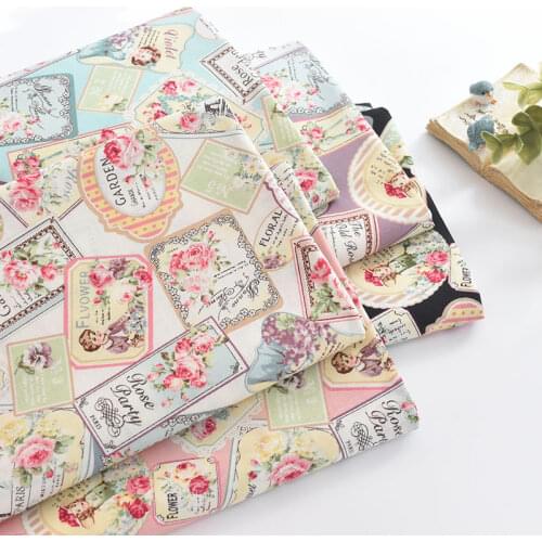 Japan vintage cotton QUILTGATE lolita handwork fabric art Retro style Pink Princess fabric for DIY Bag 0.5meter