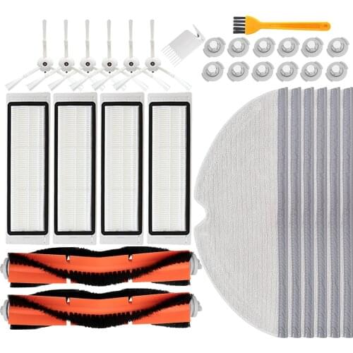 For Xiaomi Roborock S50 S51 E25 S5 E20 C10 Vacuum Cleaner Spare Parts Washable filter Side Brush Main Brush Replacement Parts