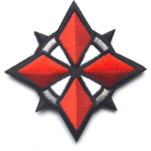 Biohazard Umbrella Us Embroidery Sticker Badge Military Tactical Clothing Backpack Baseball Hat Badge Armband 8*8cm