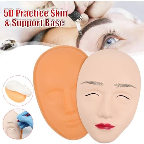 1/3/5/10Pcs 5D Microblading Eyebrow Practice Skin Base Silicone Skin Simulation Practice Tattoo Eyeliner Lips Cosmetic