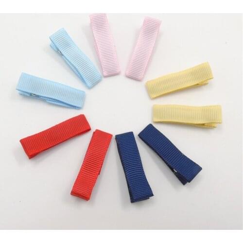 100pcs/lot Kid Alligator Clips with Grosgrain Ribbon Non Slip Barrette Blanks Girl Hairpins Hair Accessory Boutique Hair Bow DIY