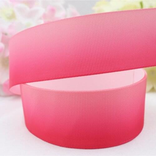 16724-9,38MM gradient colors printed grosgrain ribbon packaging design, DIY accessories handmade materials