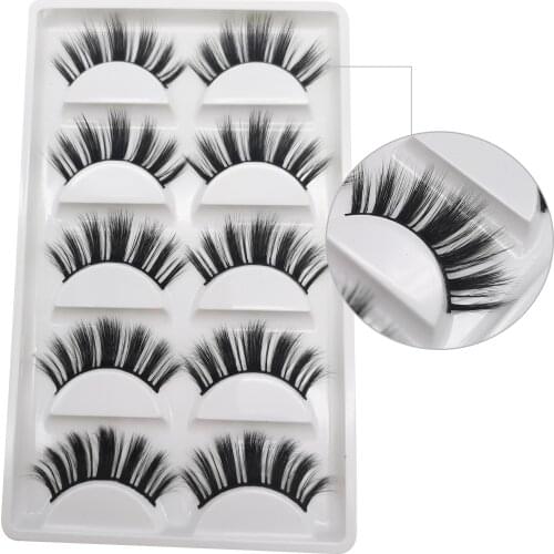 5 pairs of hot-selling natural thick false eyelashes simulation soft and comfortable easy to wear false eyelashes