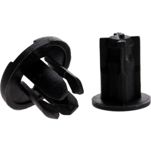 50Pcs Car Plastic Rivets Bumper Fender Auto Fasteners Clip Black 10mm Hole Retainers Door Trim Panel Clips For Toyota