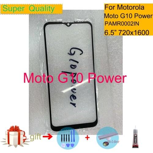 6.5" For Motorola Moto G10 Power Touch Screen Front Outer Glass Panel Lens For Moto G10 Power PAMR0002IN LCD Front Replacement