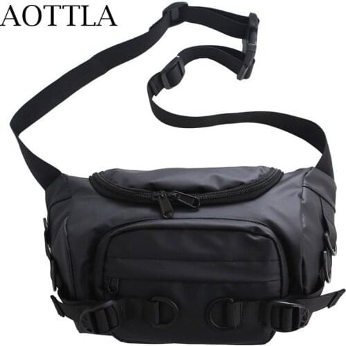 AOTTLA Mens Chest Bag Casual High Quality Shoulder Bag Male Brand Crossbody Bag Travel Pack Unisex Teenage Oxford Messenger Bag