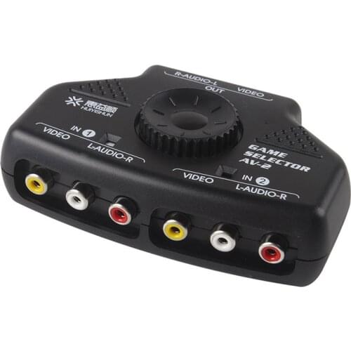 Audio Video AV RCA Switch Selector Box Splitter w/3 RCA Cable for XBox PS2