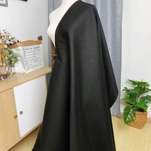 White waxberry 116cm black heavy silk cotton summer dress Garment sewing materials dress clothing fabric Free shipping