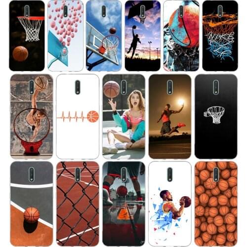 135FG Luxury basketball gift Soft Silicone Tpu Cover phone Case for Nokia 2.1 2.3 3 3.1 4.2 5 5.1 Plus 7.2 6 8