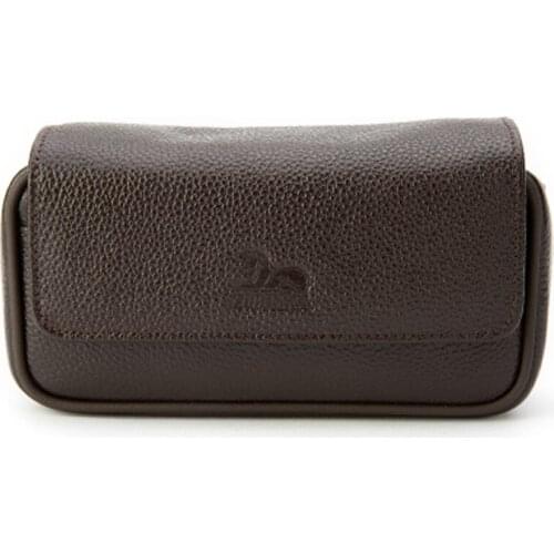 LUBINSKI Genuine Leather Tobacco Storage 3 Pipes Cigar Cigarette Case Bag Pipe Pocket Pipe Holder Smoking Tool For Cohiba