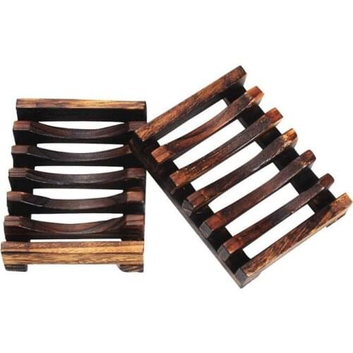 100pcs Wooden Soap Dish Wooden Soap Dishes Tray Holder Storage Soap Rack Plate Box Container for Bath Shower Plate Bathroom fang