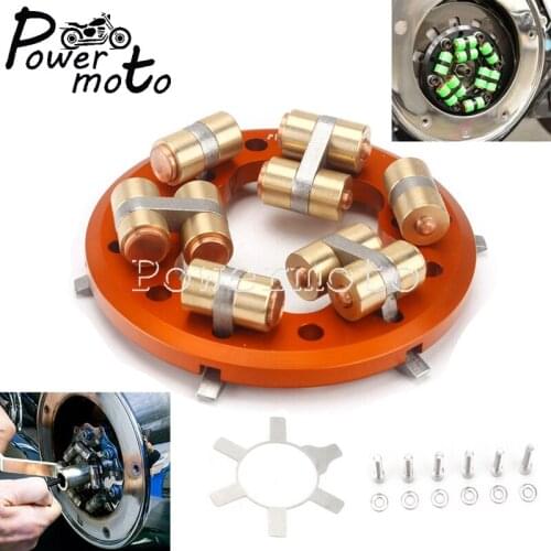 For Harley Big Twin 1998-2016 Motorcycle Orange Low Profile Variable Pressure Clutch Plate 40% More Clamping Force Accessories