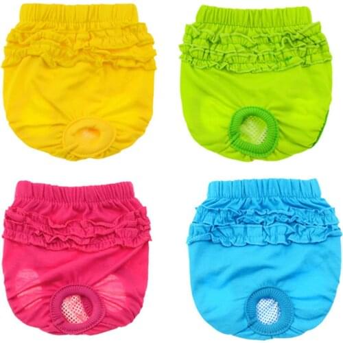 Pet Dog Cat Physiological Shorts Doggy Underwear Pants Sanitary Washable Small Female Dog Briefs for Puppy Kitten XS-L