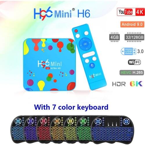 H96 mini H6 Android TV Box 4GB 128GB Smart TV Box Android 9.0 Allwinner H6 Quad Core 6K H.265 Wifi Set top box Media Player