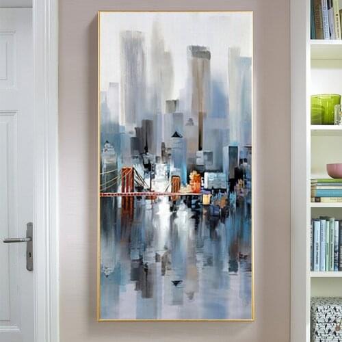 Canvas Painting Modern Art Abstract City Wall for Living Room Posters and Prints Canvas Art Home Decor Posters and Prints