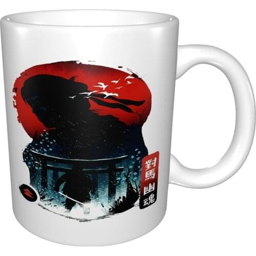 Short Printed Ghost Of Tsushima Mug Coffee Cup Coffee Mug Mug With A Straw Mom And Daughter