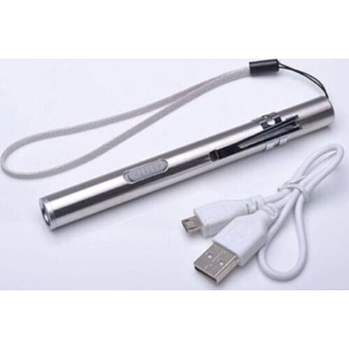 13*1.3CM FLASHLIGHT SMALL LED Torch Light Mini Pen MICRO USB Rechargeable TINY Outdoor Camping Hiking Trekking