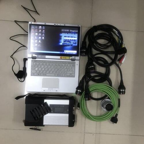 MB Star C5 Sd Connect 5 Laptop CF-AX2 i5 Touch screen 480G SSD Software 2020.12V Best mb star Diagnosis c5 sd connect full set