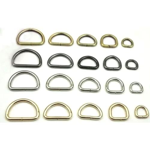 20mm D Ring Metal Handbag Hardware Findings, Silver Black Brass 3/4" 3.8mm thick 100pcs/lot