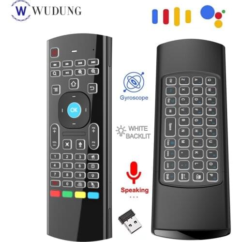 MX3 MX3-MINI Backlit Air Mouse Smart Voice Remote Control 2.4G RF Wireless Keyboard For X96 MAX PLUS H96 MAX Android TV Box