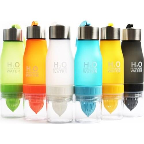 Mylb simple Outdoor Sports 650ml Water Bottle plastic Fruit infusion bottle Xmas Gift Juice Lemon Portable Kettle birthday gift