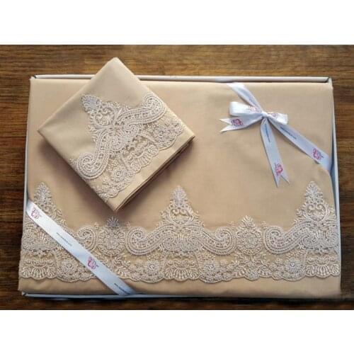 Land Of dowry French Laced Destroy Cappuccino Duvet cover set