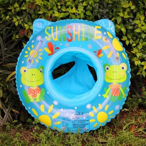 Inflatable Swimming Ring Cartoon Frog Float for Children PVC Swimming Mattress Rubber Ring Swimming Pool Toys Water Seat
