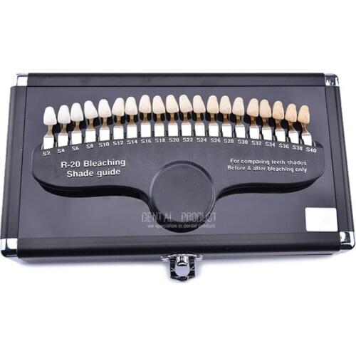 Dental Teeth Whitening Shade Guide Porcelain Pan Classical 20 Colors 3D