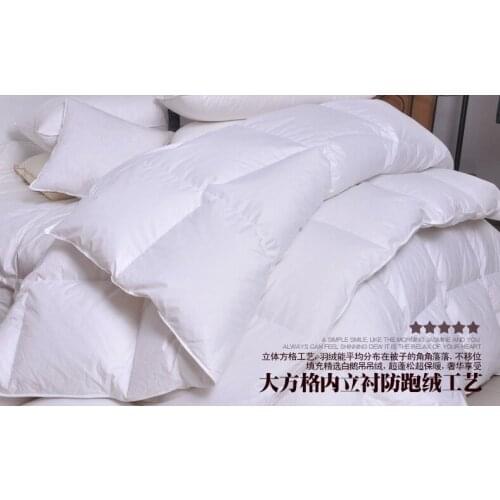 Duvet filled White Goose feather & down tog value 7.5 for summer 250 gsm size 220*240cm factory price on sale