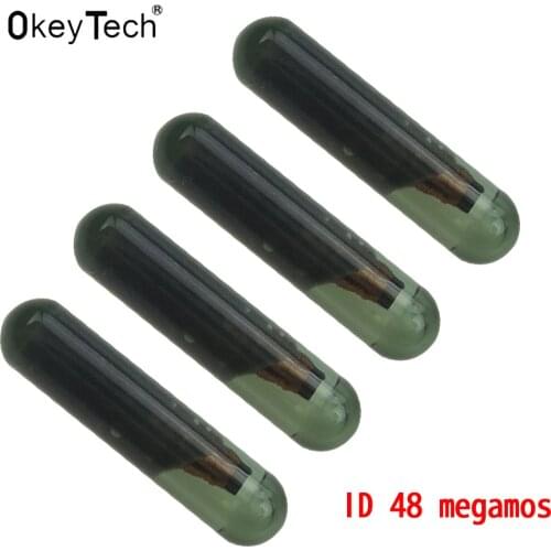 OkeyTech 10PCS Professional ID48 Glass Transponder Chip car key for vw audi Volkswagen auto chip id 48 OEM megamos crypto chip