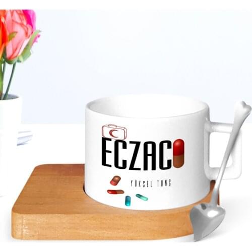 Personalized Professional Pharmacist Wood Altlıklı Ceramic Cup-3
