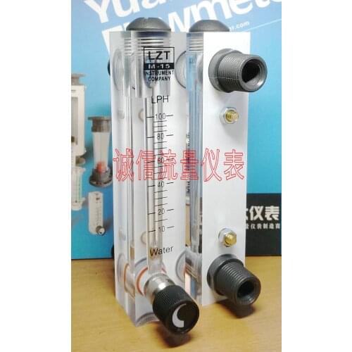 LZT-15T adjustable panel water flowmeter liquid flowmeter 10-100L/h