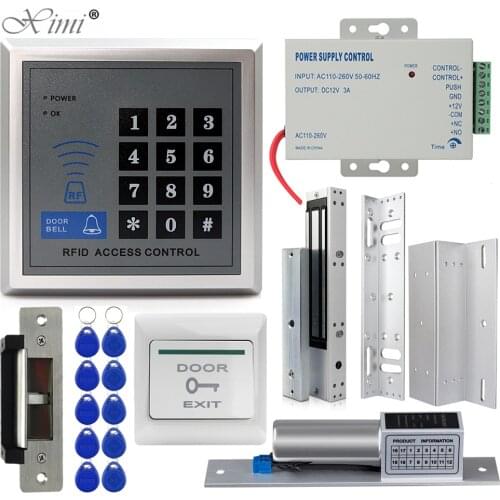 RFID Access Control Rainproof Standalone Touch Button Door Lock Keypad Card Entry Controller Reader System