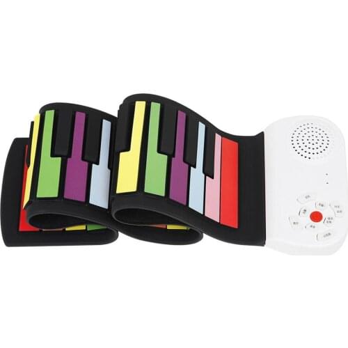 49 Keys Silicone Flexible Hand Roll Up Piano Soft Portable Electronic Keyboard Organ Music Gift For Children Student
