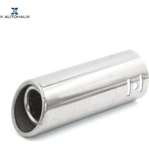 X AUTOHAUX Universal Stainless Steel Car Auto Rear Round Exhaust Pipe Tail Muffler Tip 14.5 x 5cm/5.7" x 2"(L*D)